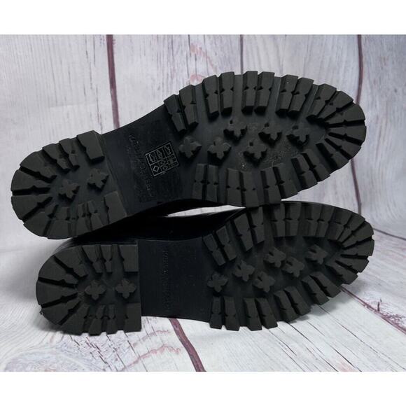 Karl Lagerfeld Paris Women's Pola Studded Lug Sole Ankle Boot Black Size 8.5 - Picture 9 of 11